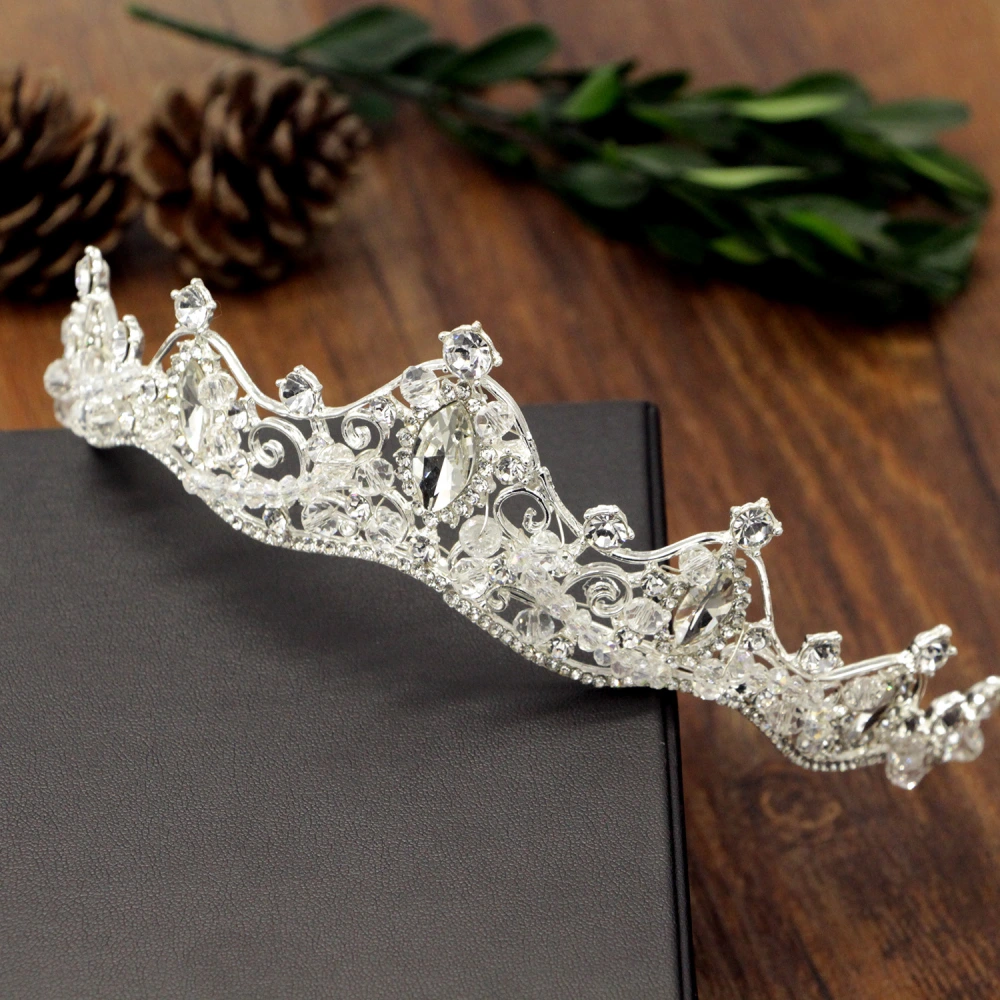 Korean wedding Handmade Beaded headdress wedding wedding accessories crown hoop bride accessories