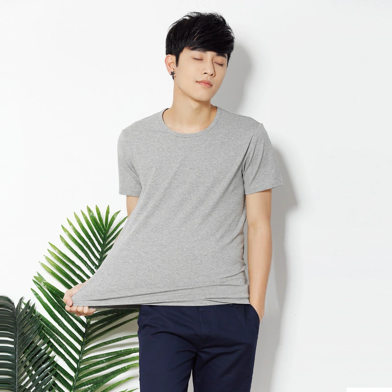 Cotton round collar and short sleeved T-shirts are customized to print DIY