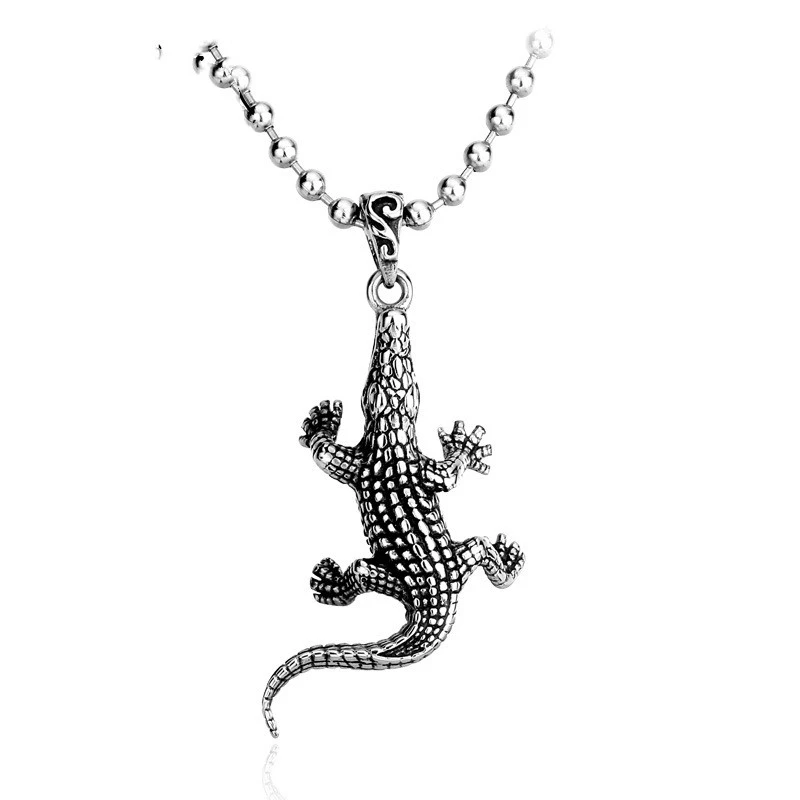 Animal Jewelry Wholesale Titanium Steel Pendant Men's Crocodile Pendant