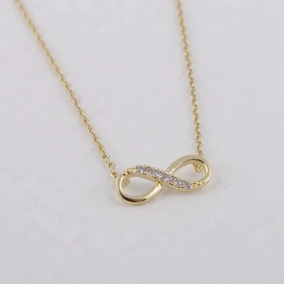 Infinity Crystal Pendant Necklace