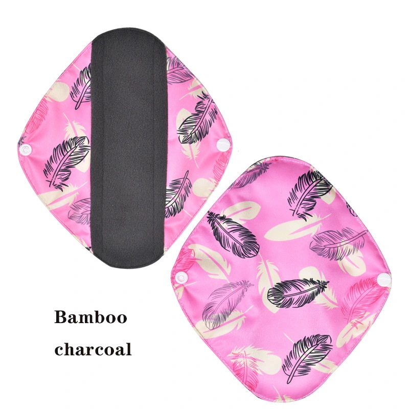 Washable bamboo charcoal sanitary napkin