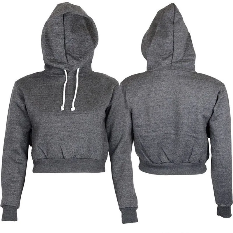 Hooded slim short sweater top