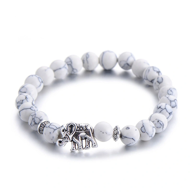 White Turquoise Frosted Stone Fashion Creative Beaded Bracelet