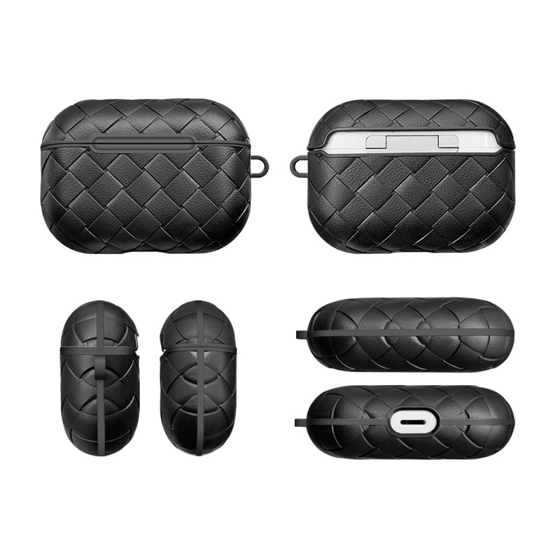 TPU Woven Pattern Apple 3rd Generation Earphone Protective Sleeve Soft Cover