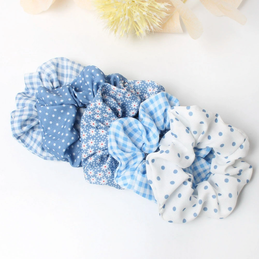 Ocean Blue Large Intestine Hair Tie Hair Tie Korea