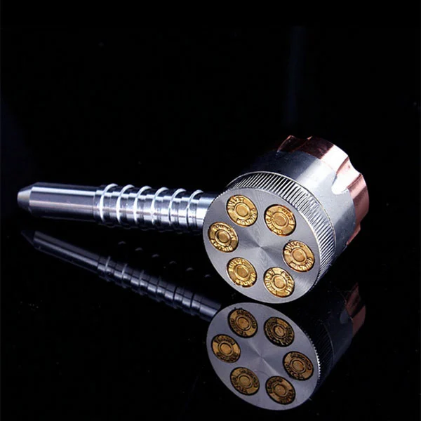 Metal bullet with smoke grinder