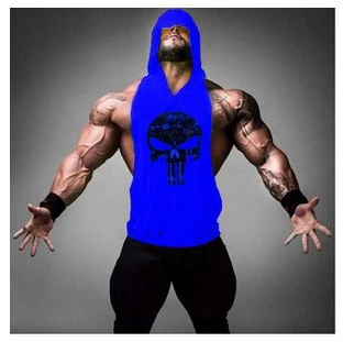 HOODED SKULL BODYBUILDING TANK TOP