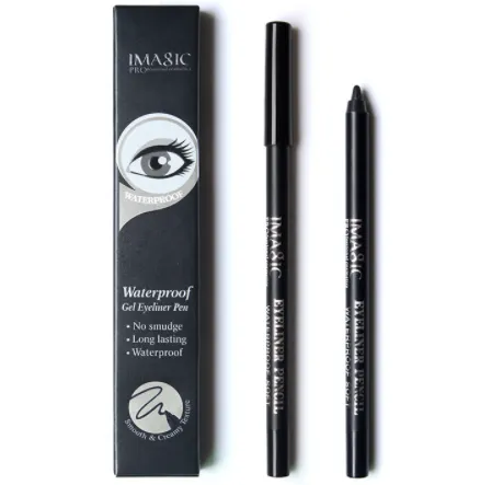 Imagic Brand 1pcs Black Waterproof Eyeliner Pen Pencil Makeup Beauty Cosmetic Tool1pcs Pencil Sharpener