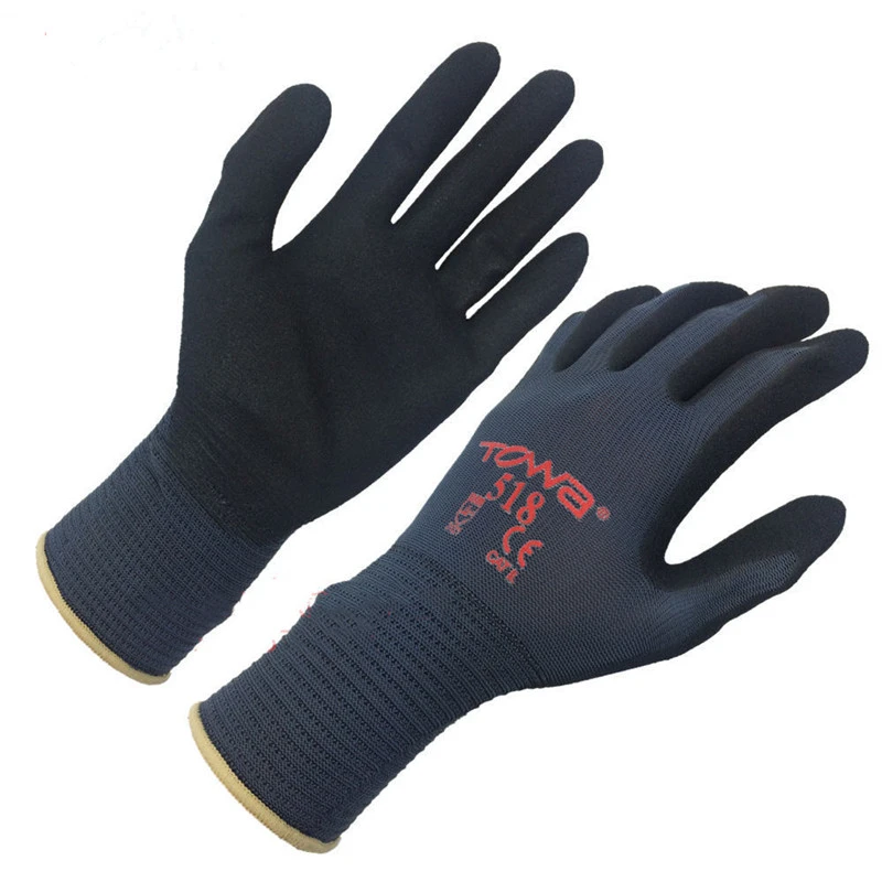 Nitrile rubber coated gloves