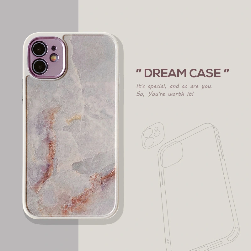 Compatible with Apple, Compatible with Apple , Suitable For IPhone12Pro Mobile Phone Case Marble Pattern