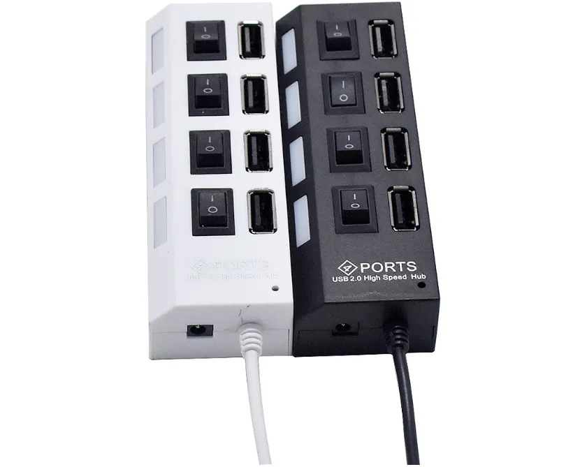 Independent USB HUB 2.0 4-port Hub One For Four Rows Plug Usb Splitter
