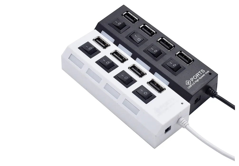 Independent USB HUB 2.0 4-port Hub One For Four Rows Plug Usb Splitter