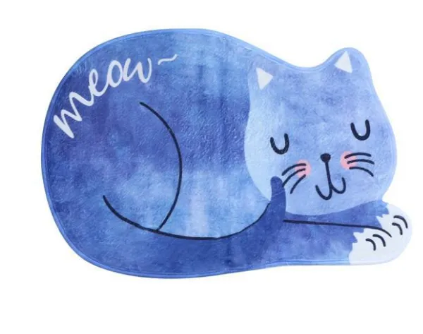 Living room bedroom non-slip mat memory foam mat cartoon cat with sleeping star