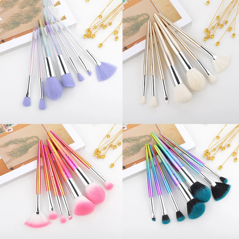 Water drop pattern makeup brush set