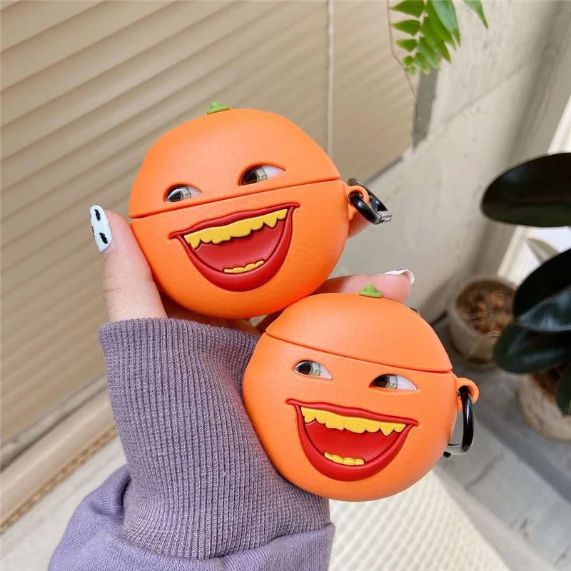 Creative fun spoof annoying orange earphone set