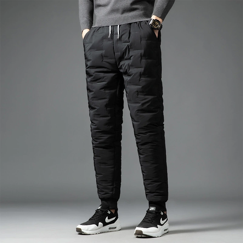 Men's heavy cold proof down cotton trousers