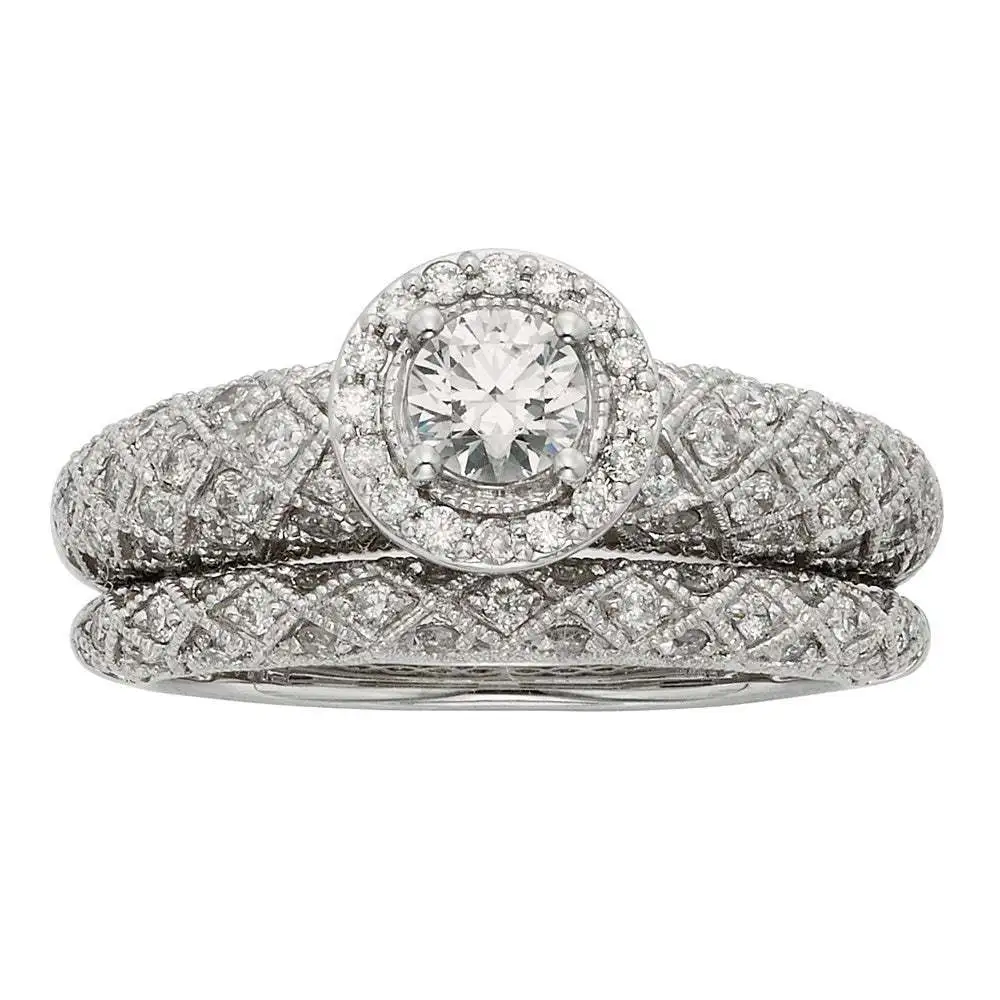 Classic shape full of zirconium luxury female ring