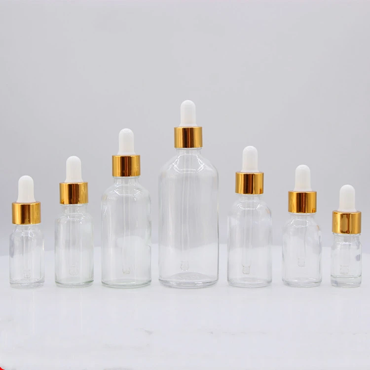 Transparent glass bottle dropper essential oil bottle