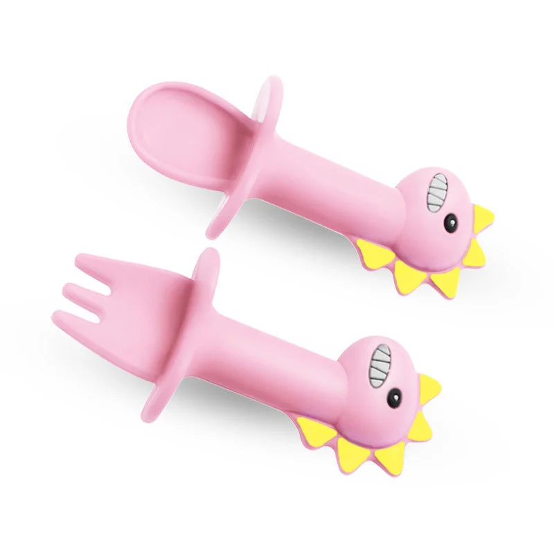 Supplementary Food Training Short Fork Spoon Children Tableware Set