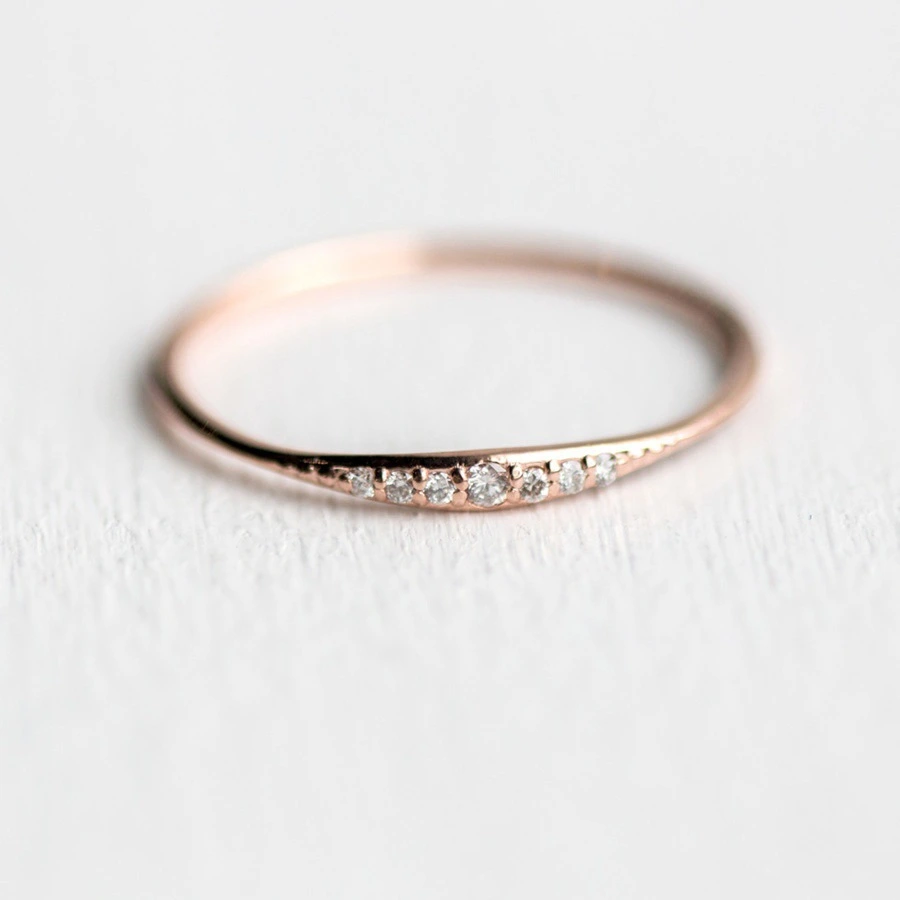 European and American ladies' wedding little diamond ring