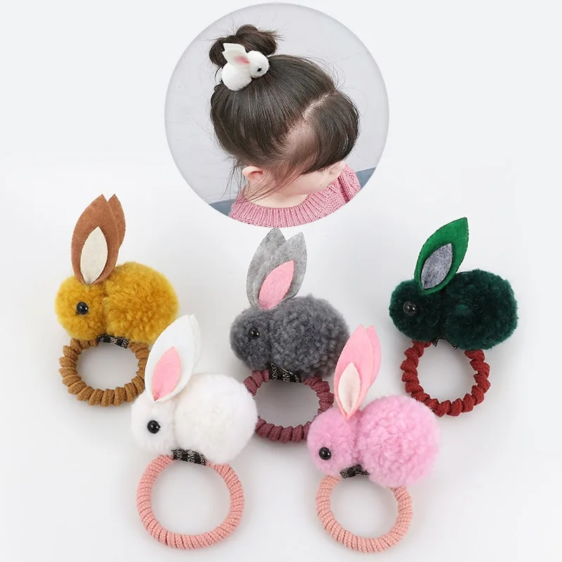 Hair ball rabbit hair ring