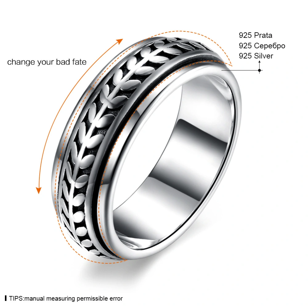 Fashion Creative S925 Sterling Silver Transfer Ring