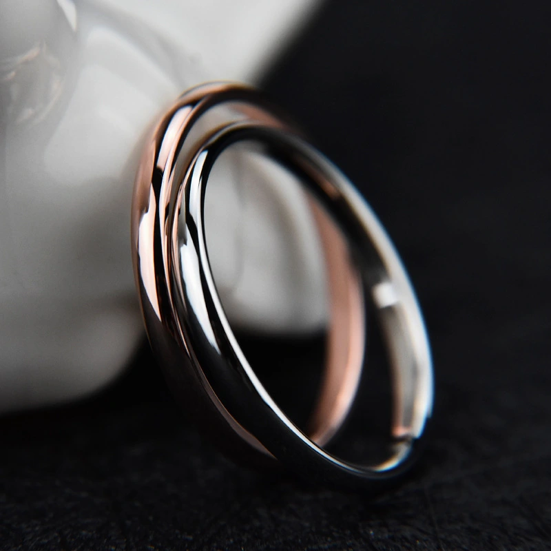 Superfine simple titanium steel tail ring