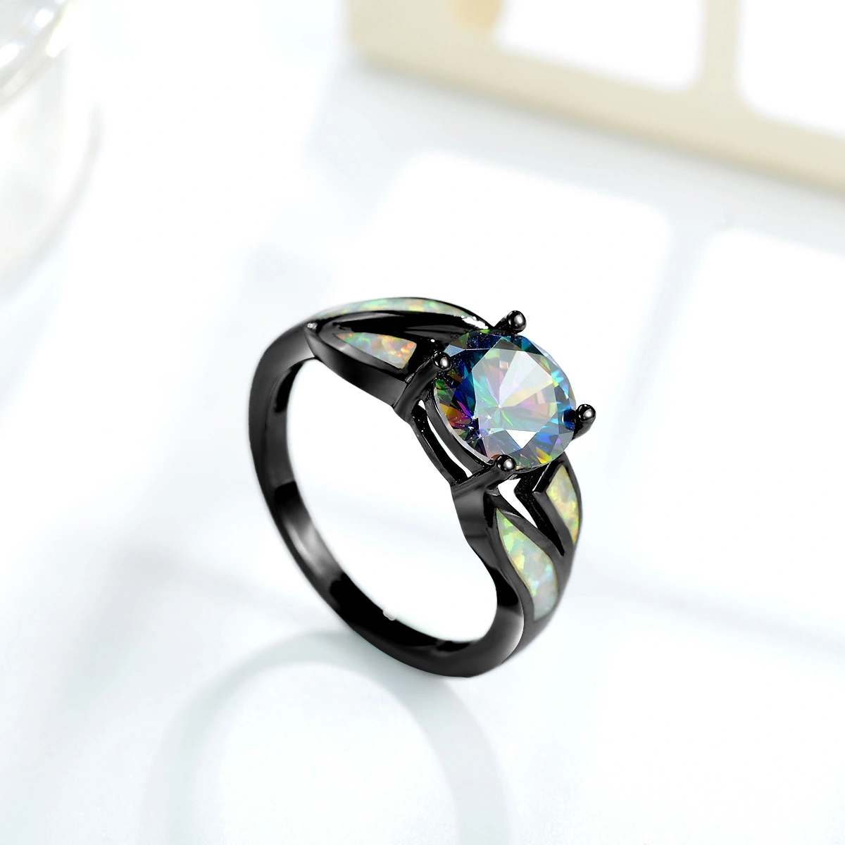Diamante Black Ring