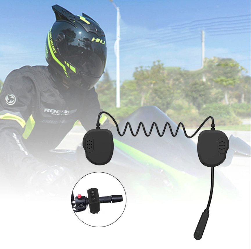 Motorcycle Helmet Bluetooth Headset Built-In Integrated Call Music Headset Remote Control Waterproof