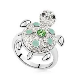 Korean sweet and cute little turtle ring