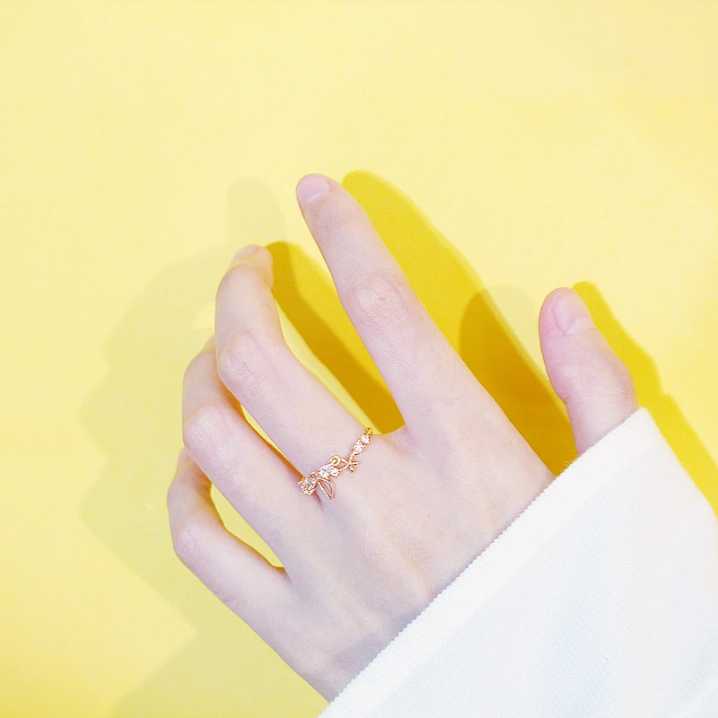 Sweet pink flower ring