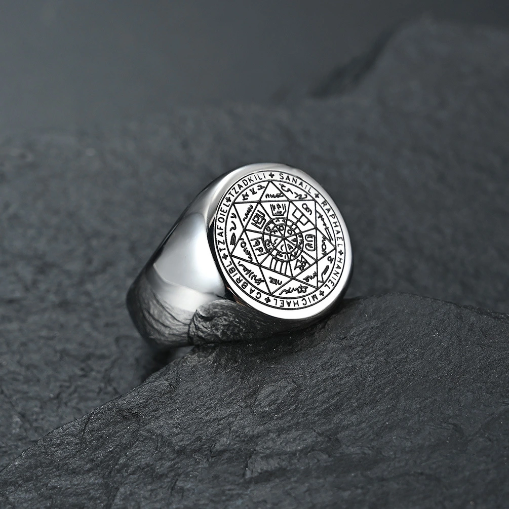 Titanium steel men's ring