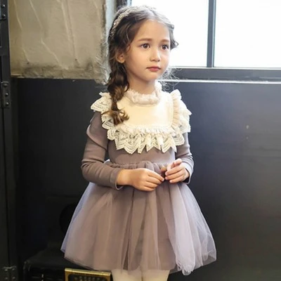 Autumn Korean girls dress cotton baby dress wholesale new long sleeved gauze child Princess Dress