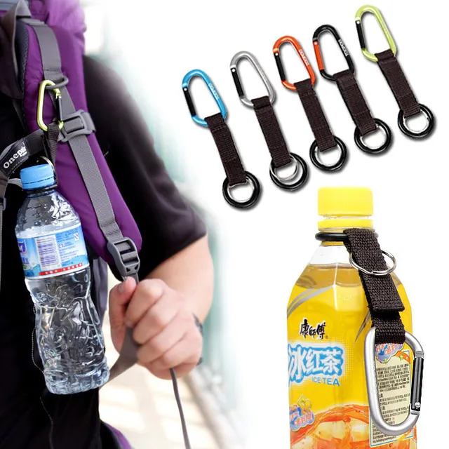 Aluminum webbing water bottle hanging keychain