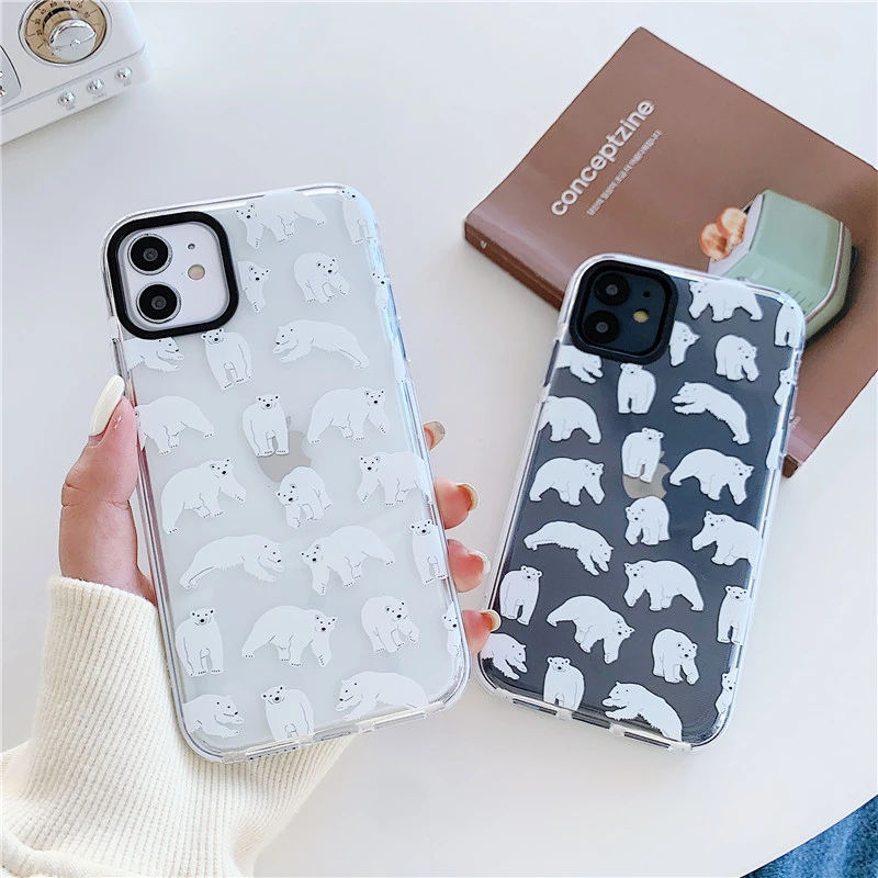 Compatible with Apple , Two-color Transparent Soft Silicone Xr Protective Shell