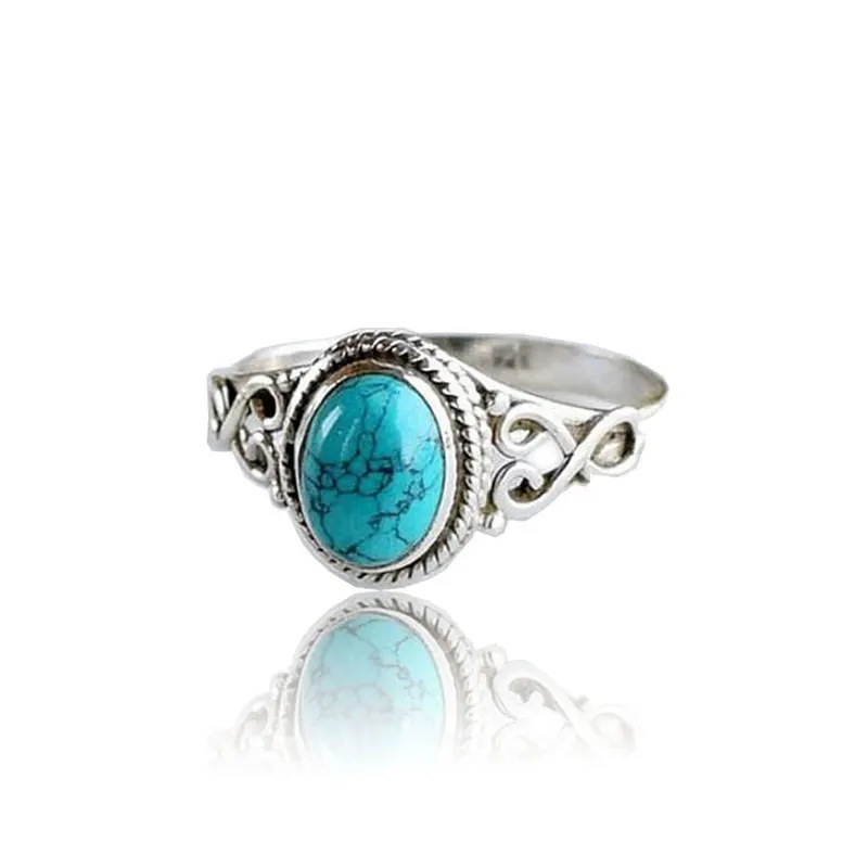 New Boho Blue Engagement jewelry Rings