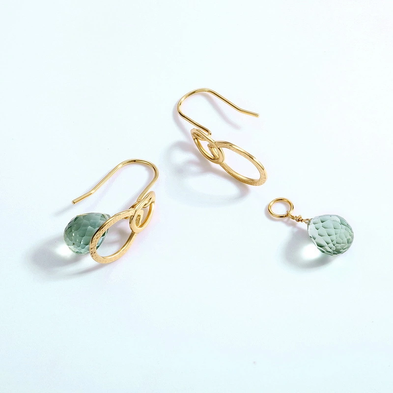 9K Gold Semi-Handmade Fashion Earrings