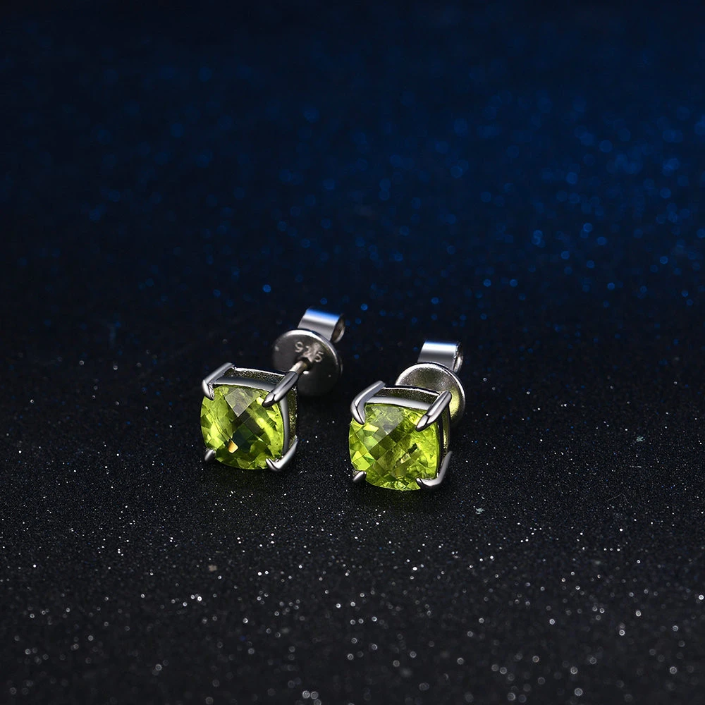 Gemstone cut stud earrings