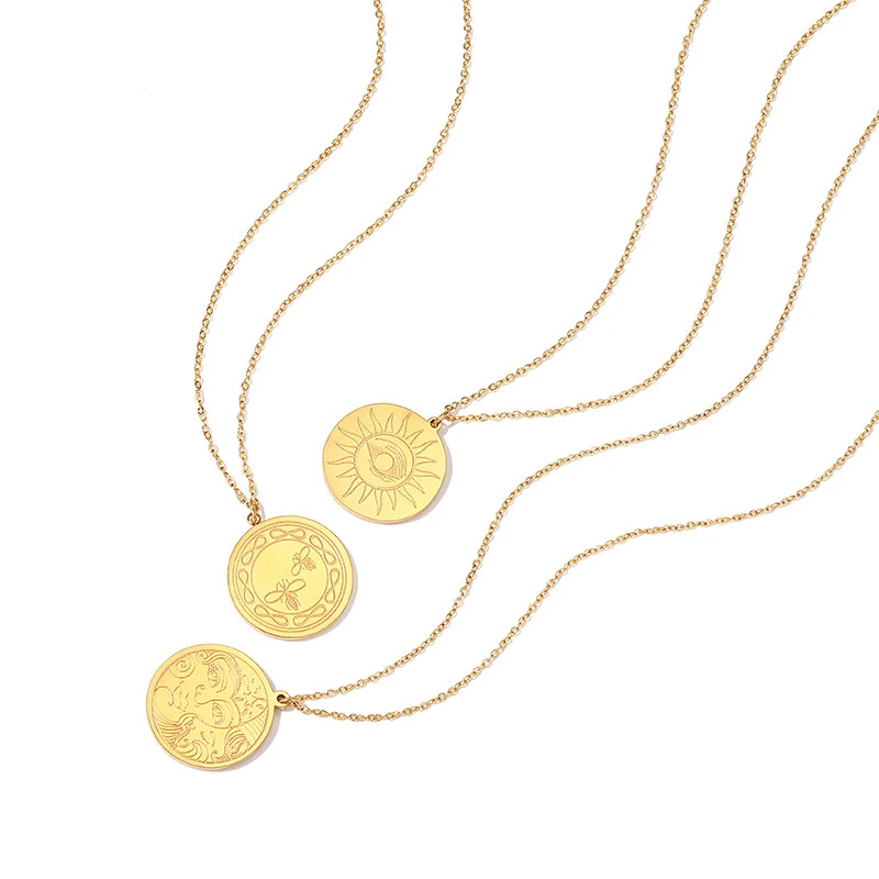 Niche design coin necklace