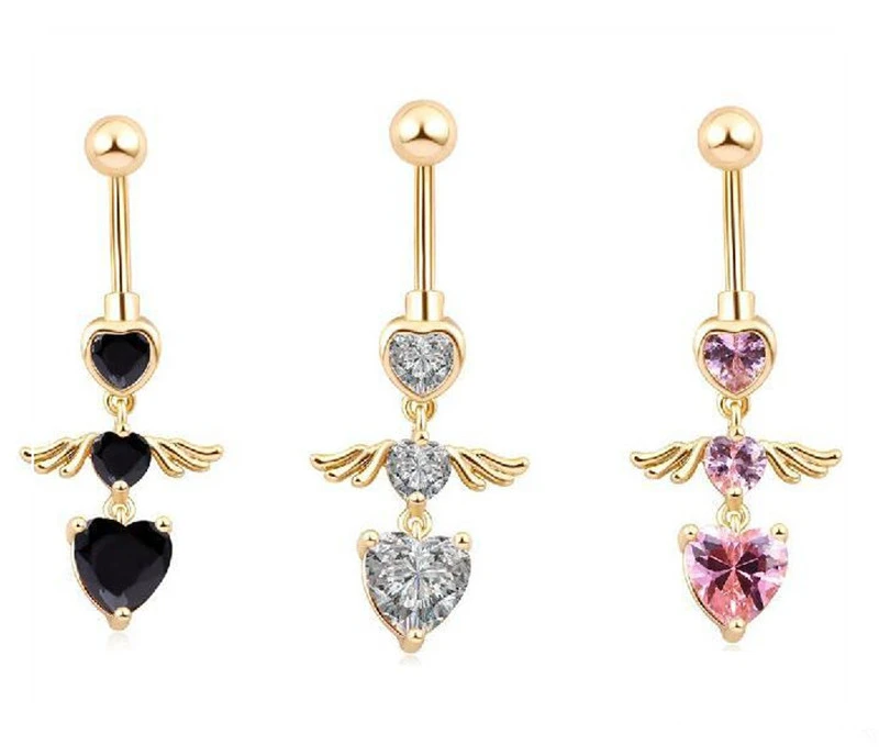 Wings navel ring personality navel nail navel