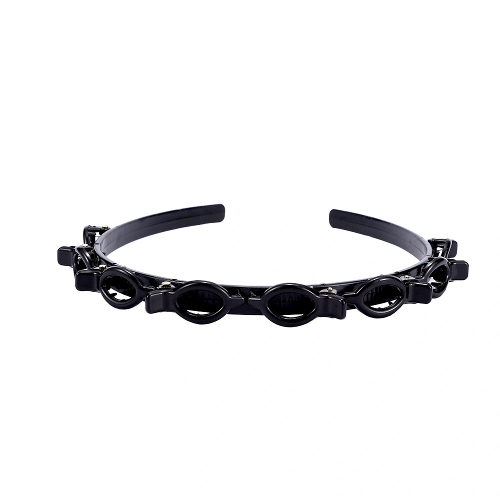 Multi-layer hollow woven bangs headband