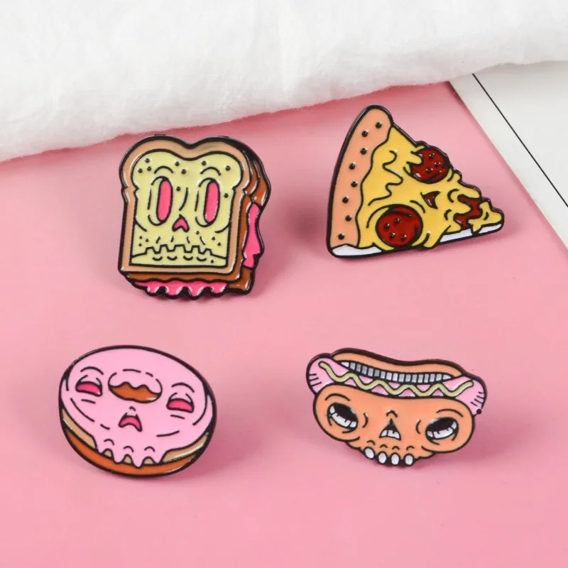 Burger Pizza Hot Dog Donut Brooch