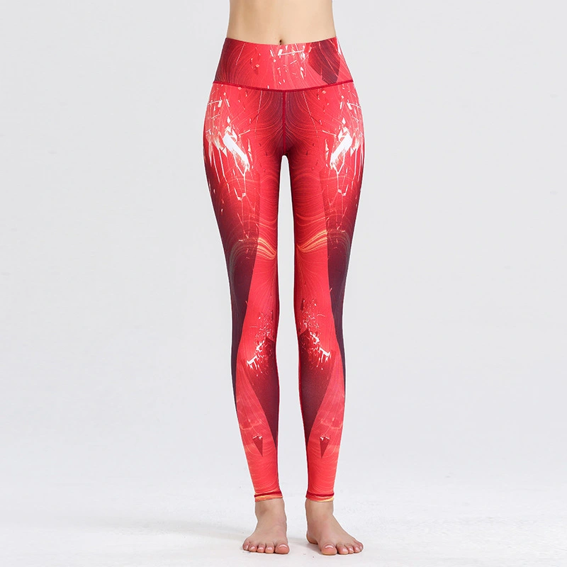 Printed quick-drying yoga pants