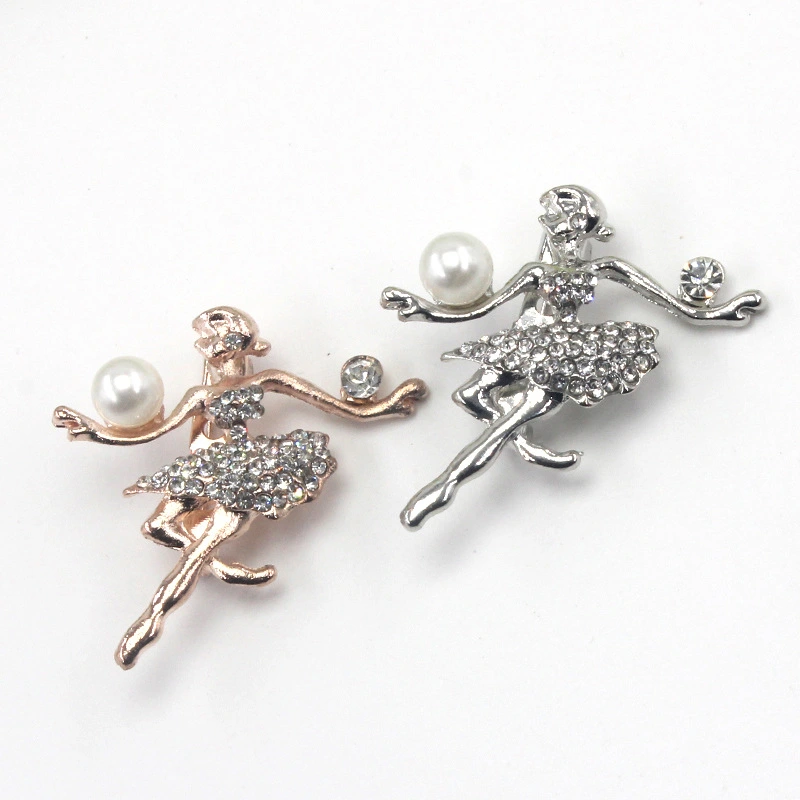 Ballerina girl full of drill brooch