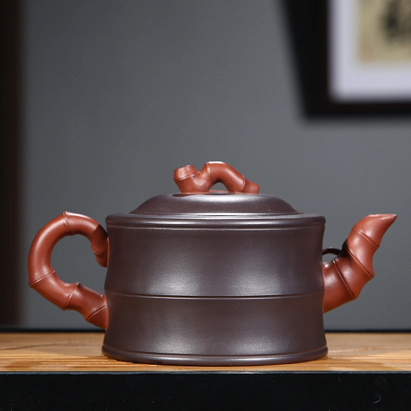 Purple clay teapot ore purple clay red clay stitching two-color