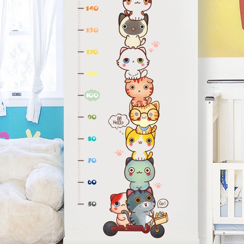 Children's height removable wall stickers