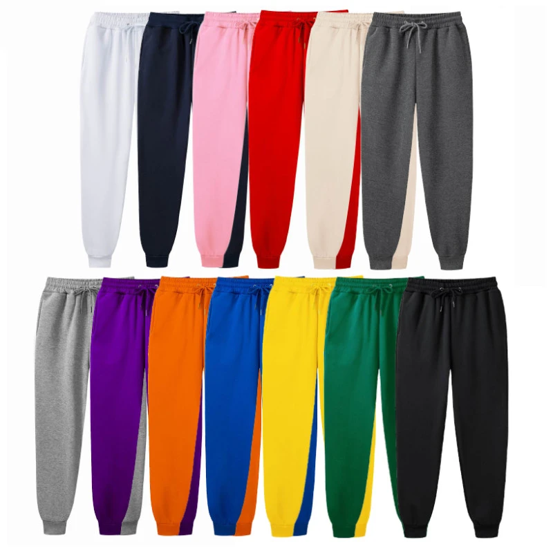 Solid color brushed slacks