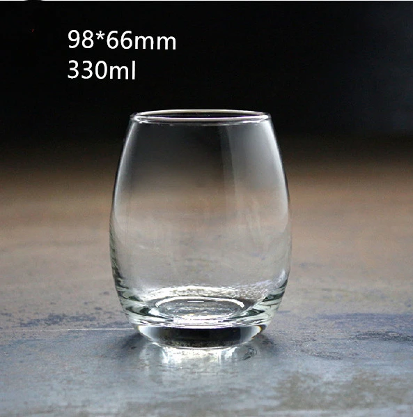 Whiskey transparent round glass wine glass