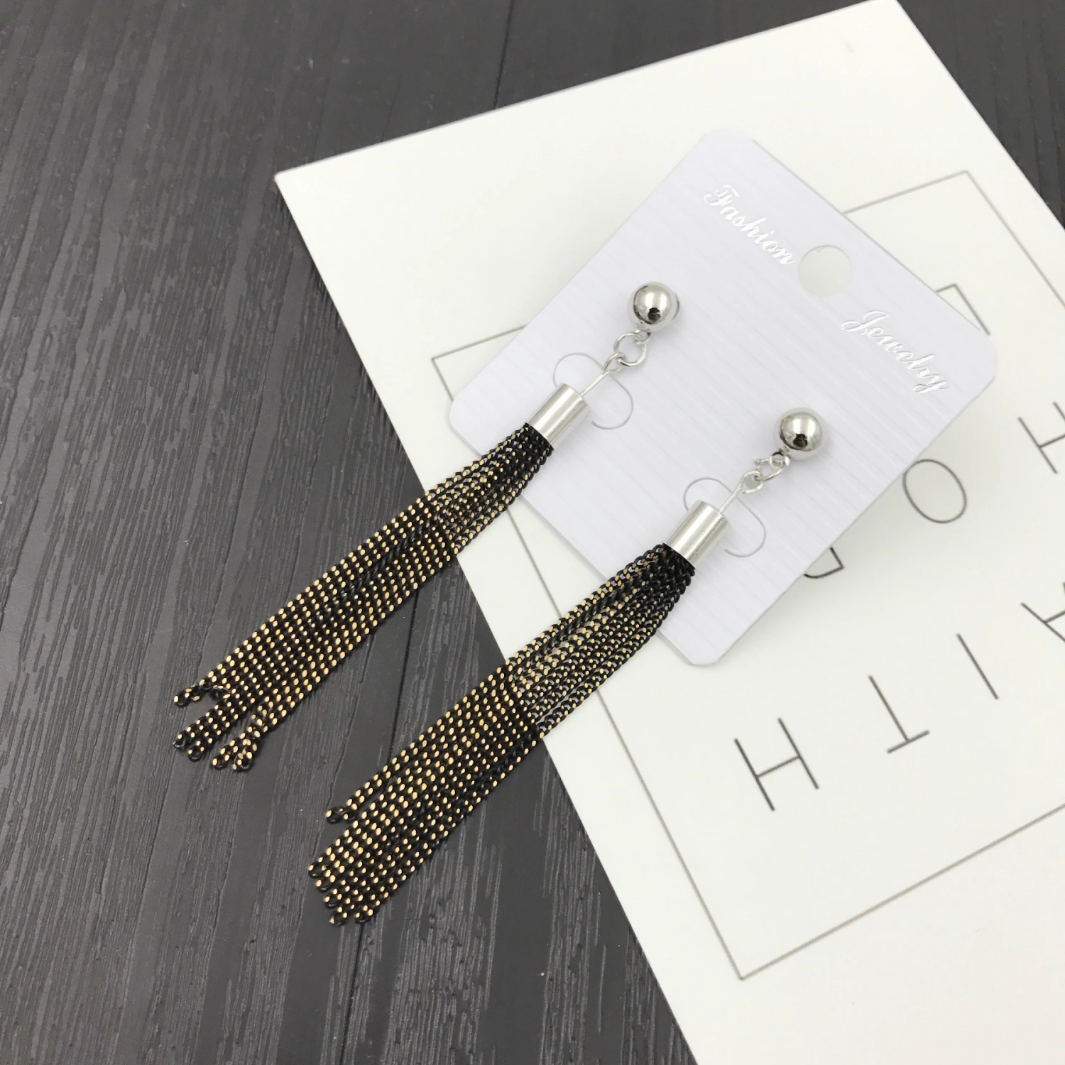 Korean bow tassel earrings asymmetric pearl flower earrings