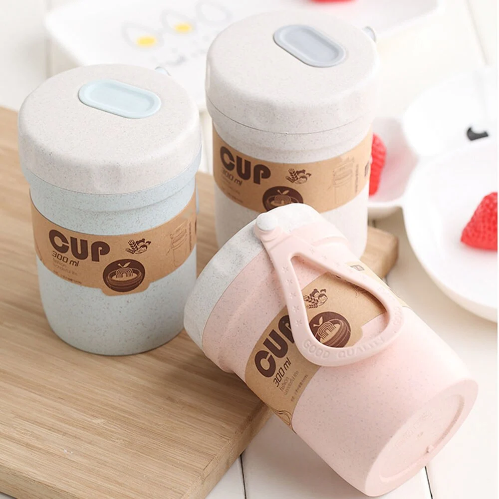 Portable oatmeal cup with lid